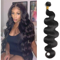 Body Wave Bundles 20 Inch 12A Human Hair Body Wave Bundles 100% Unprocessed Brazilian Virgin Hair Soft And Full Human Hair 1 Bundle Natural Black Weave Hair Extensions