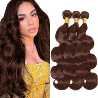 28 30 32 Inch Chocolate Brown Bundle Color #4 Body Wave Human Hair Bundles Brazilian Color #4 Bundle Dark Brown Body Wave Bundles Human Hair