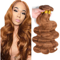#30 Brown Bundles Human Hair Body Wave Bundles 28 30 32 Inch 3 Bundle Unprocessed Brazilian Virgin Hair Light Brown Body Wave Human Hair Extensions 50 Gram Per Bundle