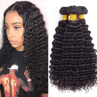 Heiowuio Body Wave Brazilian Remy Human Hair Bundles Weaves For Women Natural Black Color Hair Extensions Grade 8A Real Unprocessed Virgin Hair 16 18 20 Inch