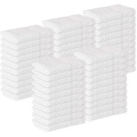 Green Lifestyle Bulk Washcloths 12X12 40 Pack - Face Towel, Wash Clothes For Body And Face - 100% Pure Cotton Wash Cloths For Your Body (White)