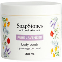 Soapstones Pure Lavender Exfoliating Body Scrub - 200 Ml - Gentle And Soothing With Safflower Seed Oil - Essential Oil Infused Body Scrub Exfoliator