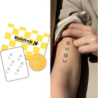 Boldink Semi-Permanent Tattoos, Realistic Fake Tattoos, Last 7-15 Days, Waterproof Non-Reflective Temporary Tattoo Stickers, Cruelty-Free, Uniquely Designed Exquisite Packaging(Sun And Moon 4)