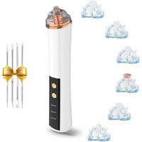Blackhead Remover Pore Vacuum,Facial Pore Cleaner-6 Suction Power,3 Adjustable Suction Levels,Usb Rechargeable Blackhead Vacuum Kit Electric Acne Extractor Tool For Women & Men (Off White)
