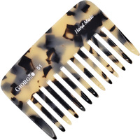 Giorgio G51 Tw Small Travel Purse Hair Detangling Comb, Wide Tooth Pocket Comb For Thick Curly Wavy Hair. Great For Wet And Dry Everyday Care Handmade Of Cellulose, Saw-Cut Hand Polished