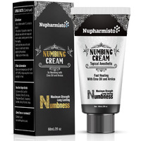 Nupharmisto Numbing Cream Maximum Strength : Long Lasting Numbing Cream With 5X Numbing - Emu Oil And Arnica (60Ml)