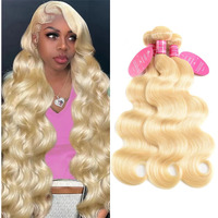 Vallbest 613 Blonde Bundles Human Hair 20 22 24 Inch 613 Body Wave Raw Human Hair 12A 100% Unprocessed Brazilian Virgin Remy 3 Bundles Weave Hair Extensions