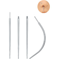 Xpircn Piercing Taper Kit 18G Mixd Threadless Piercing Taper Insertion Pin Stainless Steel Straight Curved Body Piercing Stretching Kit For Ear/Nose/Navel/Lip/Eyebrow Piercings