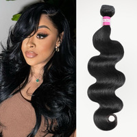 Dmkeep 12A Human Hair Bundles 20 Inch Body Wave Bundles Human Hair 100% Unprocessed Brazilian Raw Virgin Hair Single Bundle Quick Weave Human Hair Extensions Natural Color