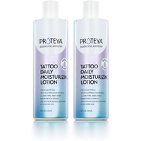 Proteya Tattoo Daily Moisturizing Lotion | Hydrating Daily Tattoo Care W/Niacinamide And Hyaluronic Acid To Enhance And Preserve Your Tattoos, 12 Oz (2 Pack)