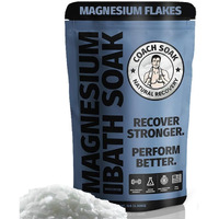Coach Soak Recovery Bath Soak - Alternative To Epsom Salt Bath Soak - Fast-Absorbing Pure Magnesium Flakes With 21 Minerals, Bath Salts & Essential Oils - 3 Lb (1 Pack) - Unscented