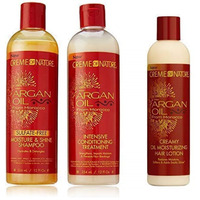 ""Creme Of Nature Argan Oil Trio Set (Moisture & Shine Shampoo, Intensive Conditioning Treatment, Oil Moisturizer)""