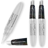 Nail Care Headquarters Refillable Holographic Cuticle Oil Pen For Nails - Empty Holo Squeeze Nail Oil Pen With Brush From By Bliss Kiss 3-Pack