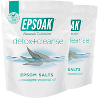 Epsoak Epsom Salt Detox + Cleanse - 4 Lbs. (Qty. 2 X 2 Lb. Bags) Bath Salts With Natural Essential Oils