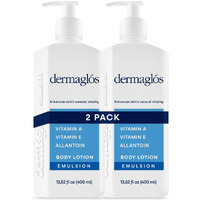 Dermaglos 2-Pack Moisturizing Body Lotion For Dry Skin With Extra Vitamin A, Vitamin E & Allantoin | Hydrating & Regenerating Formula For Stretch Marks, Tattoos, Scars & Wrinkles | 13.52 Fl Oz.