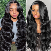 Padise 28Inch 13X6 Body Wave Lace Front Wigs Human Hair Pre Plucked With Baby Hair 200% Density Glueless Human Hair Wigs For Women Hd Transparent Lace Front Wigs With Natural Hairline