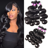 12A Human Hair Bundles 400G Body Wave Bundles Human Hair Extensions 22 24 26 28 Inch Brazilian Virgin Body Wave 4 Pieces Deals Unprocessed Brazilian Quick Weave Extensions Natural Black