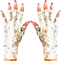 Maniglovz - The Original Upf 50+ Uv Light Protective Nail Gloves | Gel Manicure Gloves And Anti Uv Fingerless Gloves For Women | Can Be Used As Sun Protection Gloves For Driving | Beige Marble