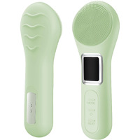 Wovazus Facial Cleansing Brush, Ipx7 Waterproof Rechargeable Silicone Face Scrubber, 5 Cleansing Modes Face Brush For Face Exfoliator, Exfoliating And Massaging Face Scrubber Exfoliator -Matcha Green
