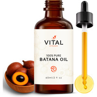 Vital Strands 100% Organic Batana Oil For Hair Growth - Strengthens Hair, Reduces Breakage, Enhances Shine - Raw And Pure, Non-Greasy - No Silicones, Sulfates, Or Parabens - All Hair Types - 60Ml