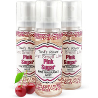 Tom's River Fine Fragrance Body & Hair Mist | Pink Sugar Scented (Pack Of 3) | For Daily Use | Travel-Friendly | 2 Fl Oz/ 60Ml Per Bottle