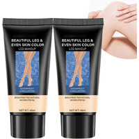 Dulele Leg And Body Makeup Foundation, Waterproof Leg & Body Tattoo Scar Cover Up, Body Coverage Tattoo Concealer, No Transfer, Covers Varicose Veins For All Skin Tones (Fairest Glow, M)