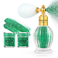 Etercycle Body Shimmer Spray, Green Hair Glitter Spray Sparkly Gifts, Face Glitter For Women Longwear And Quick Drying Fine Glitter Makeup For Y2K Accessories, Party, Stage Shows, Nightclubs, Bar