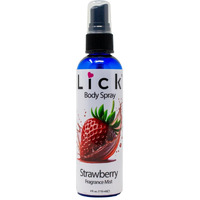 Lick Strawberry Scented Body Spray - Sweet Berry Fragrance Mist - 4 Fl Oz