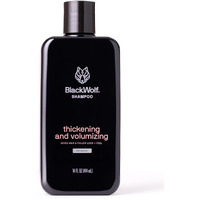 Black Wolf Thickening & Volumizing Hair Shampoo For Men - Strengthening Hair Care Products For Volume & Body With Biotin, Keratin & Hydrolyzed Rice Protein - Curly, Straight, Oily & Dry Haircare