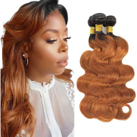 8 10 12 Inch Brown Bundles Human Hair Ombre Bundles Human Hair 1B30 Brown Body Wave Human Hair Bundles Human Hair Weaves 3 Bundles Brazilian Virgin Hair Extensions For Black Women