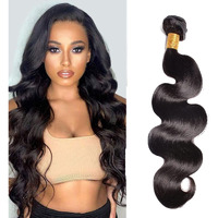 Heiowuio Body Wave Brazilian Remy Hair 1 Bundles Extensions For Women Weaves Double Weft Human Bundles 10 Inch
