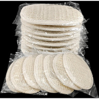 (120 Pack) Kheoxusa Loofah Individually Wrapped,Individually Wrapped Loofahs,Individually Wrapped Exfoliating Body Scrubbers,Natural Loofah Luffa Pad Sponge Pouf Brush For Travel Bath Shower-Beige