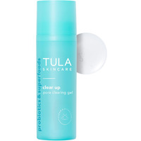 Tula Skin Care Clear Up - Pore Clearing Gel, Facial Serum, Salicylic And Azelaic Acid, Niacinamide, Clears Skin, Exfoliates, Improves Skin Smoothness, Refines The Look Of Pores, 1 Fl Oz.