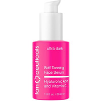 Tanceuticals Self Tanning Face Serum - Color-Correcting And Hydrating With Vitamin C & Hyaluronic - Facial Self Tanner For Natural Looking & Long Lasting Sunless Tan - 1 Oz (Ultra Dark)