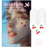 Boldink 10Pcs Cherry Face Makeup Patches, Temporary Facial Cherry Patches For Women, Waterproof, Adult