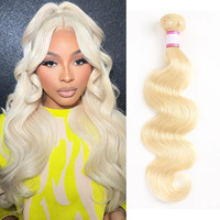 Gyajep 613 Body Wave Bundles Human Hair 100% Unprocessed 12A Brazilian Virgin Human Hair Blonde Bundles 613 Hair Extensions For Women 20 Inch
