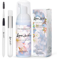 Lyon Lash Eyelash Extension Shampoo, Gentle Formula Paraben Free, Oil Free Foam Cleanser Kit | Remove Eye Makeup | Salon And Home Use