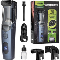 Audoc Vacuum Beard Trimmer For Men With 20 Length And Styles Adjustable, Built-In Vacuum Trimmer For Mustache, Sideburns, Facial Hair, Rechargeable Mustache Trimmer