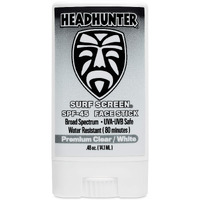 Headhunter Sunscreen Face Stick Spf 45, Waterproof Surf Sunblock For Waterman, Water-Resistant Facial Sunscreen For Ultra-Sport Protection And Solar Defense (80 Min), Clear White (1 Pack)