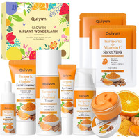 Skin Care Set, Turmeric Vitamin C Skincare 7Pcs - Skin Care For Women, Facial Skin Care Routine Set Kit, Dark Spot Remover For Face, Reduce Acne, Gifts Sets