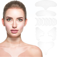 Zeyiyer 11 Pcs Silicone Facial Patches, Reusable Anti Wrinkle Patche, Smoothing Silicone Forehead Face Wrinkle Pads For Women Skin Care