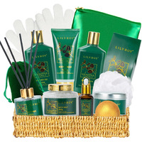 Mothers Day Relaxation Gift Basket - 15-Piece Premium Eucalyptus Bath Gift Set For Women & Men - Spa Kit With Shower Gel Ideal For Birthday, Christmas, Fathers Day, Perfect For Holidays & Self Care