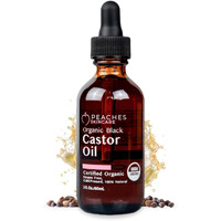 Organic Cold-Pressed Castor Oil - Hexane-Free, Vegan Formula With Omega-9, Omega-6, And Vitamin E - Hydrating Oil For Skin And Hair - Black Castor Oil (2 Fl. Oz)
