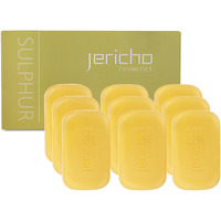 Jericho Dead Sea Sulfur Soap With Olive Oil - Helps With Acne, Psoriasis, Eczema & Blackheads - For Oily To Normal Skin - Vegan Face & Body Bar For Men & Women - 4.4 Oz Each (Pack Of 9)