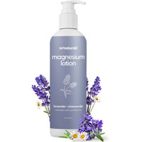 M3 Naturals Lavender & Chamomile Magnesium Lotion For Sleep, Relaxing Nightime Cream For Leg Cramps, Sore Feet And Joints|With Moisturizing Shea Butter, Coconut Oil, Collagen And Stem Cells, 8 Fl Oz