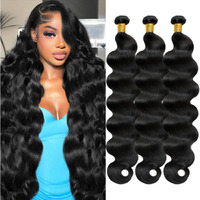 12A Human Hair Bundles 14 14 14 Inch Body Wave Bundles Human Hair 100% Unprocessed Brazilian Virgin Hair 3 Bundle Weave Human Hair Extensions Real Human Hair For Women Natural Black