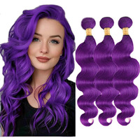 30 32 34 Inch Purple Body Wave Bundle Honey Purple Human Hair Bundles 8A Brazilian Virgin Hair 3 Bundles Soft Hair Extensions