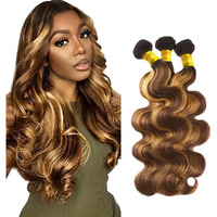 30 30 30 Inch P427 Human Hair Bundles Ombre Blonde Body Wave Bundle Human Hair Extensions Brown And Honey Blonde 3 Bundles
