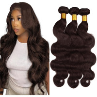 24 26 28 Inch Color 4 Bundles Dark Brown Human Hair Body Wave Bundles Chocolate Brown Bundles Human Hair Unprocessed Brazilian Virgin Hair Double Weft Weave Extensions Hair For Black Women