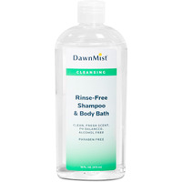 Dukal Dawnmist Rinse Free Shampoo And Body Bath 16 Oz